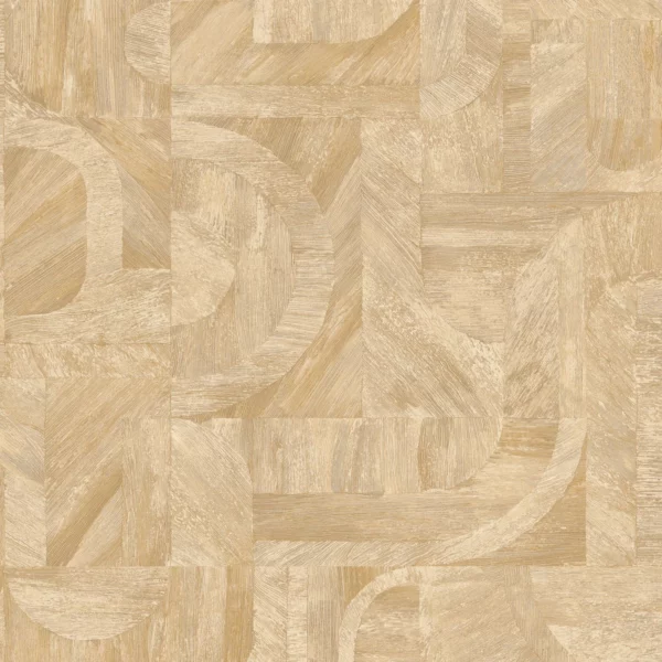Intarsia Wallpaper - Paille by yellow geometric wallpaper from casamance