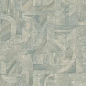 blue geometric wallpaper from casamance
