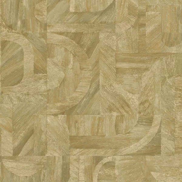 Intarsia Wallpaper - Cactus by green geometric wallpaper from casamance