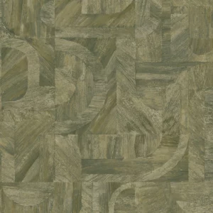 green geometric wallpaper from casamance