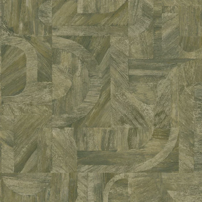 Intarsia Wallpaper - Kaki swatch