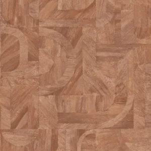 red geometric wallpaper from casamance