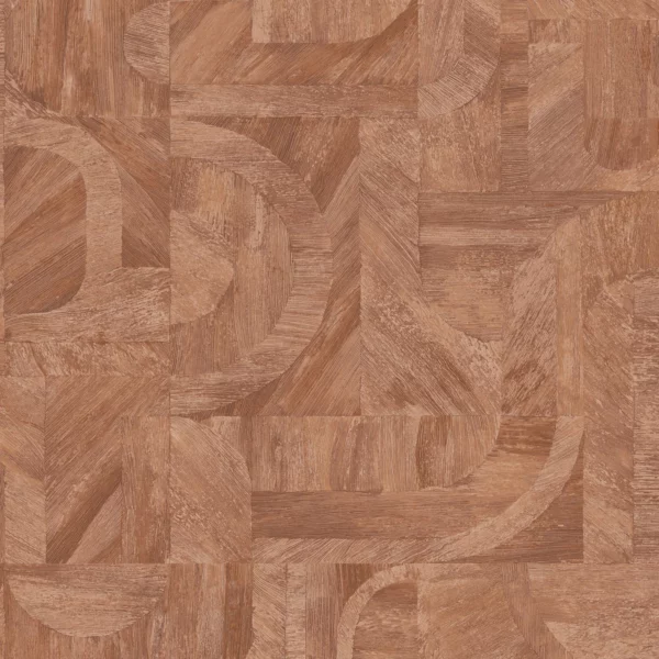 red geometric wallpaper from casamance
