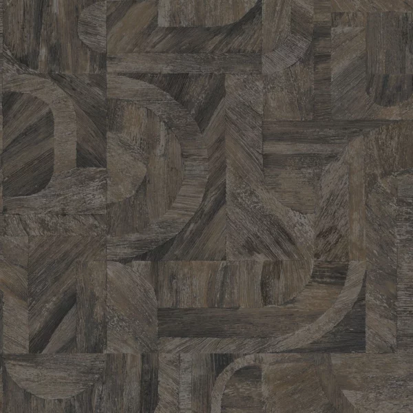 black-grey geometric wallpaper from casamance
