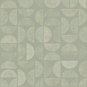 blue geometric wallpaper from casamance