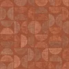 orange geometric wallpaper from casamance
