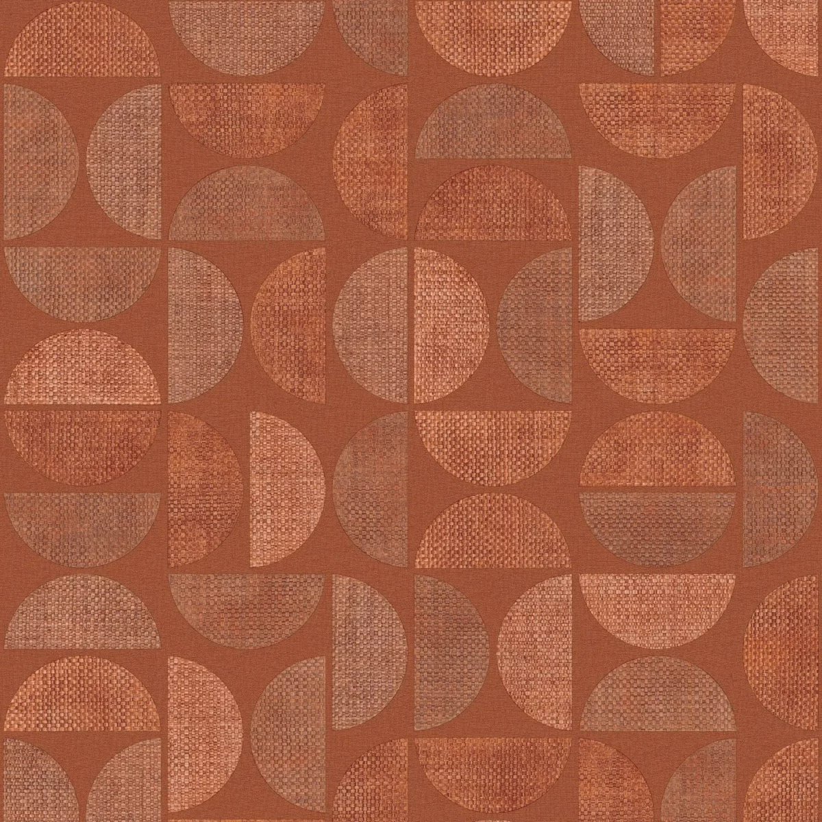 Dualis Wallpaper - Orange Brûlé by orange geometric wallpaper from casamance