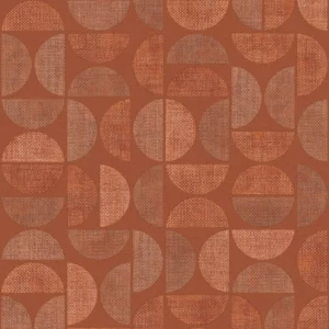 orange geometric wallpaper from casamance
