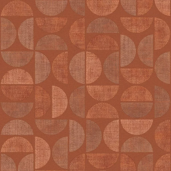 Dualis Wallpaper - Orange Brûlé by orange geometric wallpaper from casamance