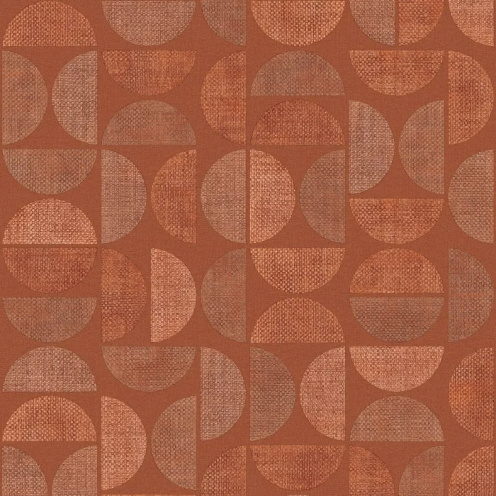 Dualis Wallpaper - Orange Brûlé – Orange Brule swatch