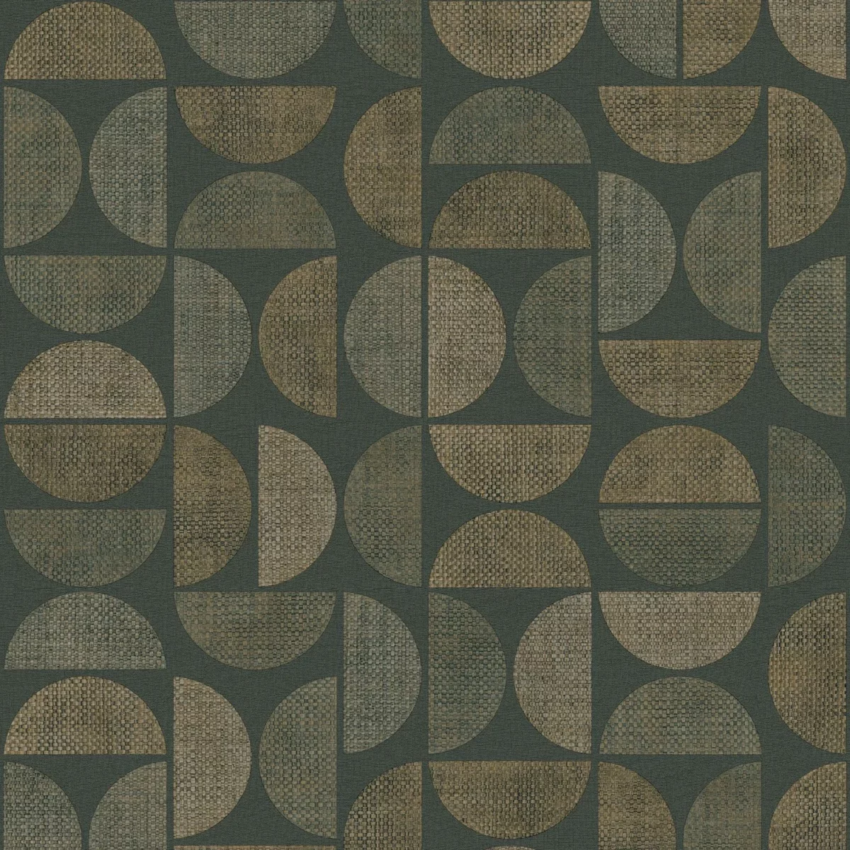 Dualis Wallpaper - Vert Forêt by green geometric wallpaper from casamance