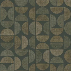 green geometric wallpaper from casamance