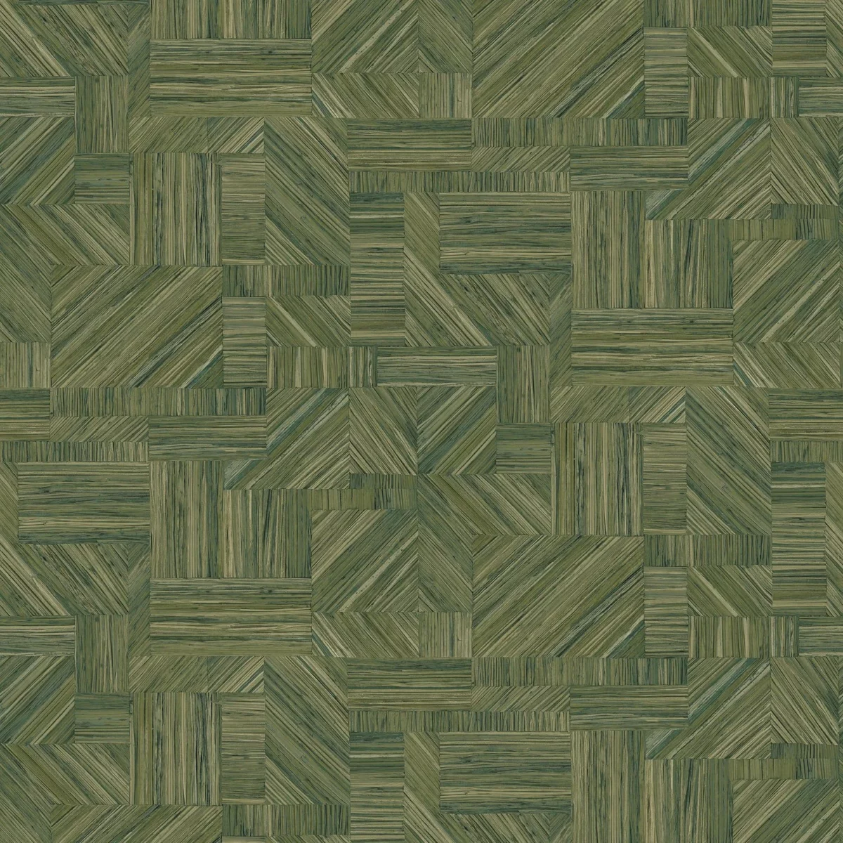Imbrication Wallpaper - Vert Mousse by green geometric wallpaper from casamance