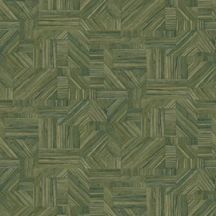 Imbrication Wallpaper - Vert Mousse swatch