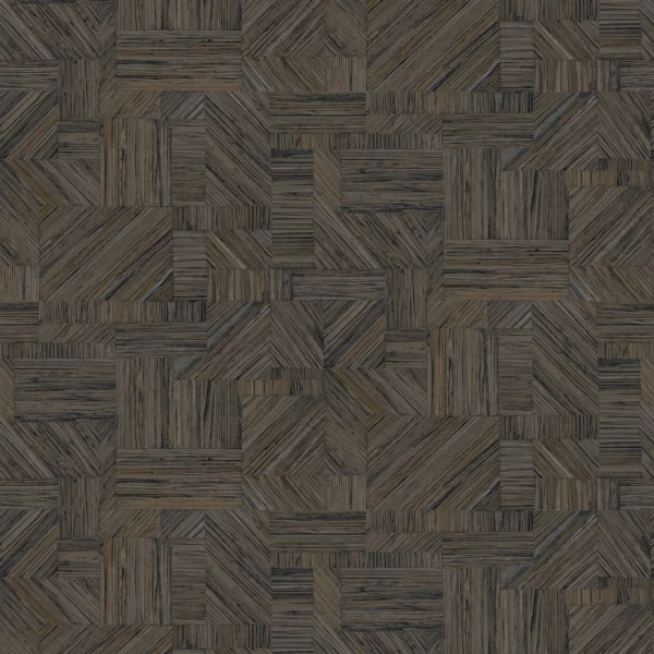 Imbrication Wallpaper - Ébène by black-grey geometric wallpaper from casamance