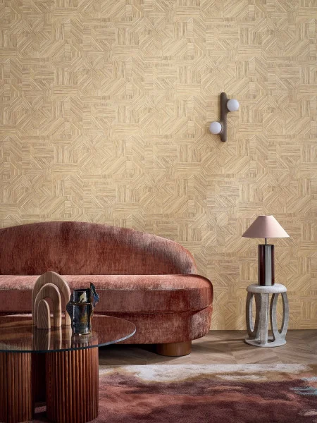 Imbrication Wallpaper - Paille by Imbrication Wallpaper - Paille from
