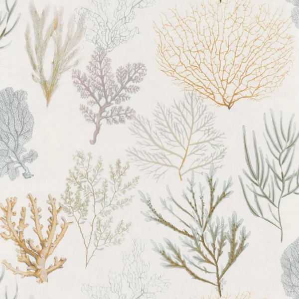 Corail Wallpaper - Jaune by multicolour botanical wallpaper from casadeco