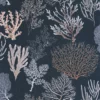 blue botanical wallpaper from casadeco