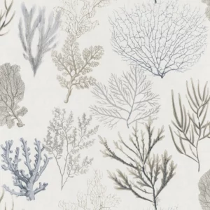 black-grey botanical wallpaper from casadeco