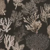 brown botanical wallpaper from casadeco