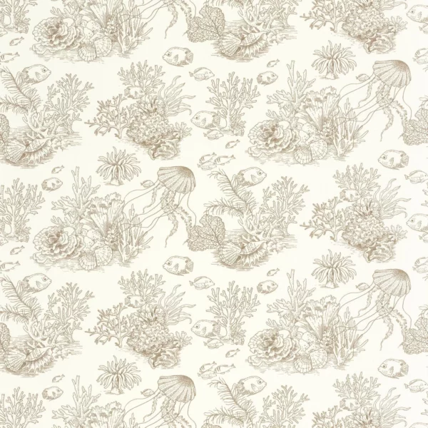 Cote Sauvage Wallpaper - Mordore by neutral animal wallpaper from casadeco