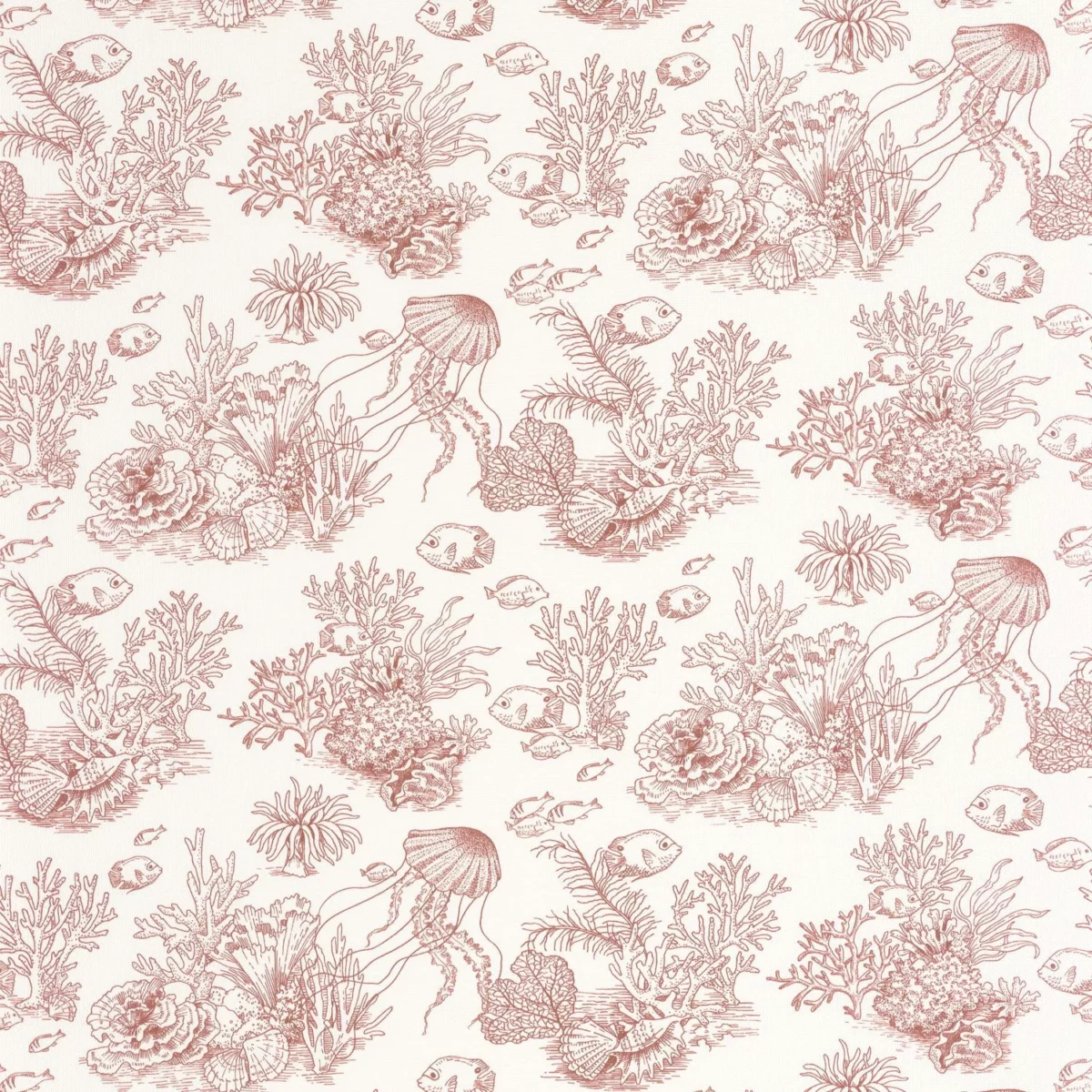 Cote Sauvage Wallpaper - Rouge Ecrevisse by red animal wallpaper from casadeco