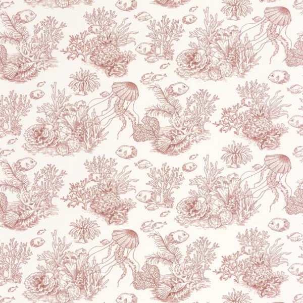 Cote Sauvage Wallpaper - Rouge Ecrevisse by red animal wallpaper from casadeco