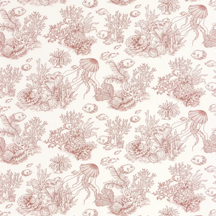 Cote Sauvage Wallpaper - Rouge Ecrevisse fabric swatch SEAS201478338