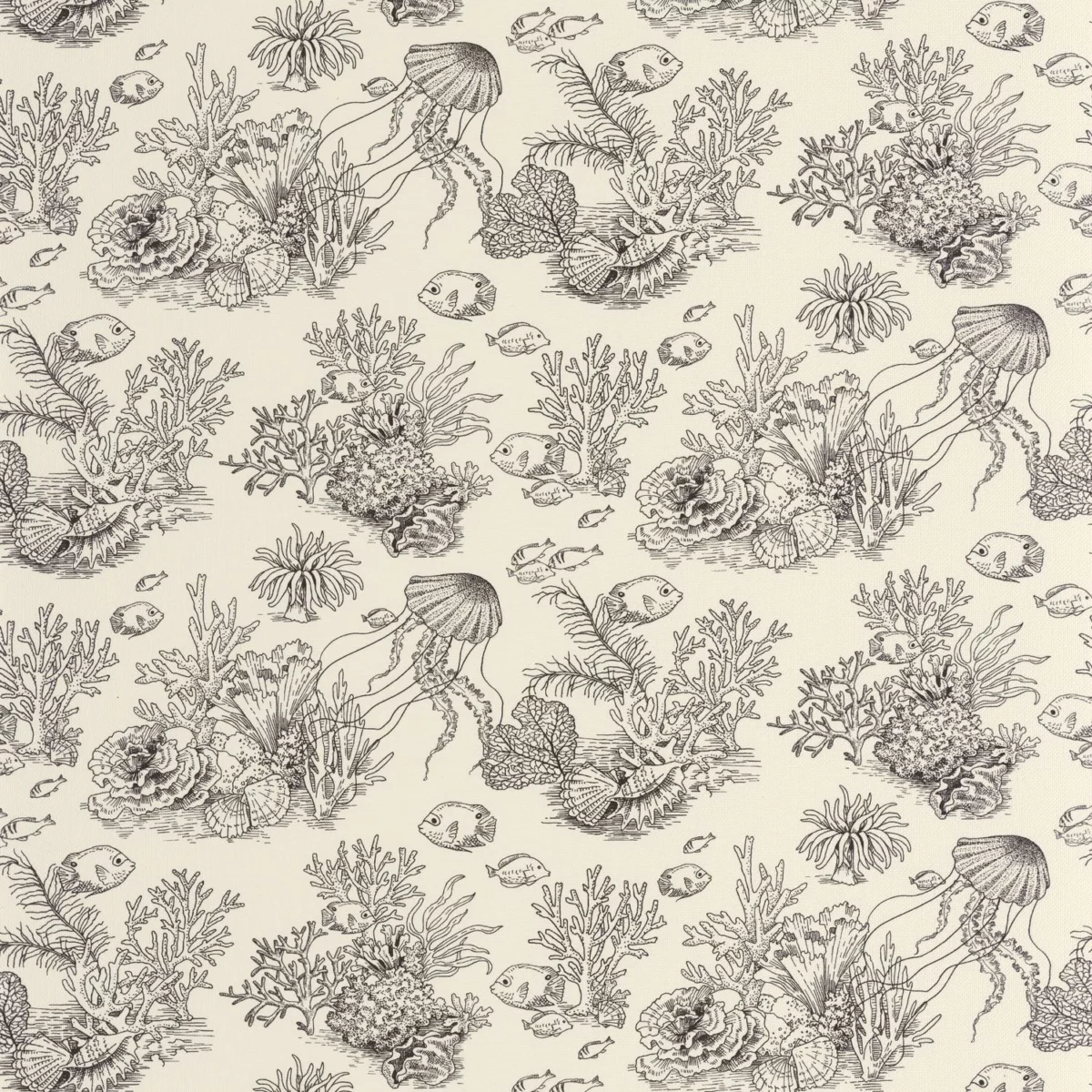 Cote Sauvage Wallpaper - Noir Fusain by black-grey animal wallpaper from casadeco