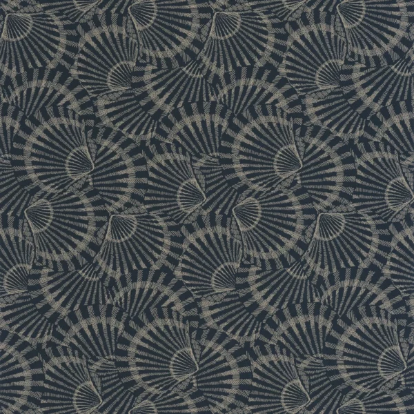 Saint Malo Wallpaper - Bleu Orage by blue botanical wallpaper from casadeco