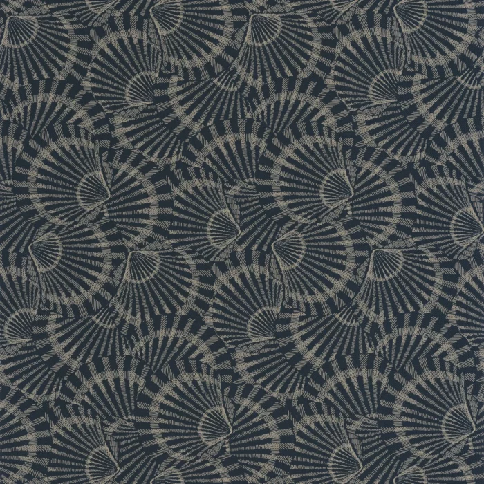 Saint Malo Wallpaper - Bleu Orage fabric swatch SEAS201486909