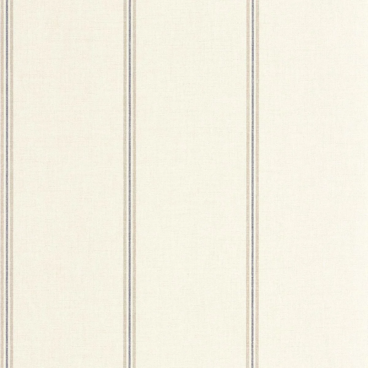 Saint Briac Wallpaper - Noir Fusain / Lin by white striped wallpaper from casadeco