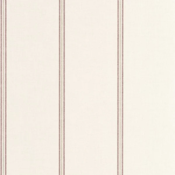Saint Briac Wallpaper - Rouge Ecrevisse / Sable by neutral striped wallpaper from casadeco