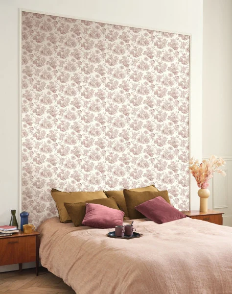 Cote Sauvage Wallpaper - Rouge Ecrevisse by Cote Sauvage Wallpaper - Rouge Ecrevisse from