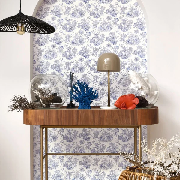 Cote Sauvage Wallpaper - Bleu Outremer by Cote Sauvage Wallpaper - Bleu Outremer from