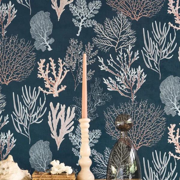 Corail Wallpaper - Bleu Ocean by Corail Wallpaper - Bleu Ocean from