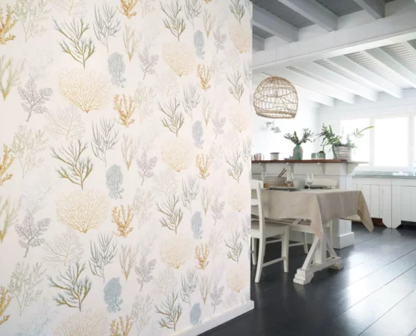 Corail Wallpaper - Bleu by Corail Wallpaper - Bleu from