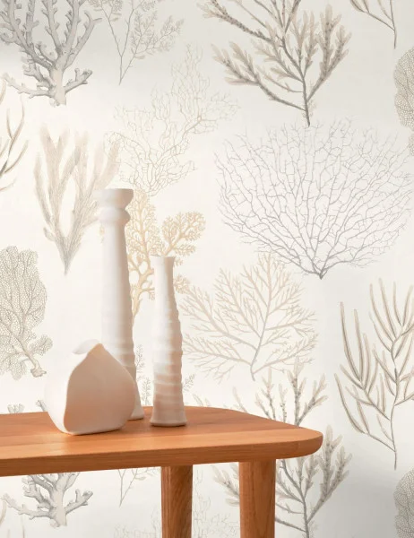 Corail Wallpaper - Beige by Corail Wallpaper - Beige from