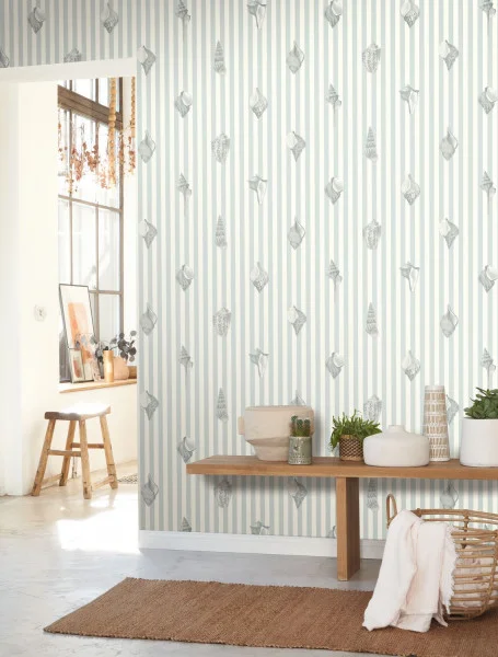 Noirmoutier Wallpaper - Bleu Horizon by Noirmoutier Wallpaper - Bleu Horizon from