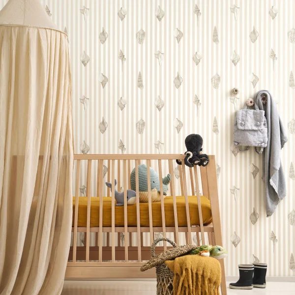 Noirmoutier Wallpaper - Beige Lin by Noirmoutier Wallpaper - Beige Lin from