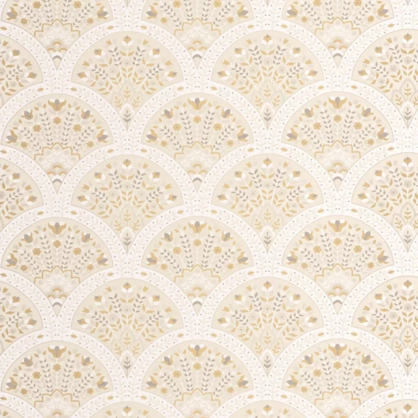 Wallace Wallpaper - Beige Creme by neutral botanical wallpaper from casadeco