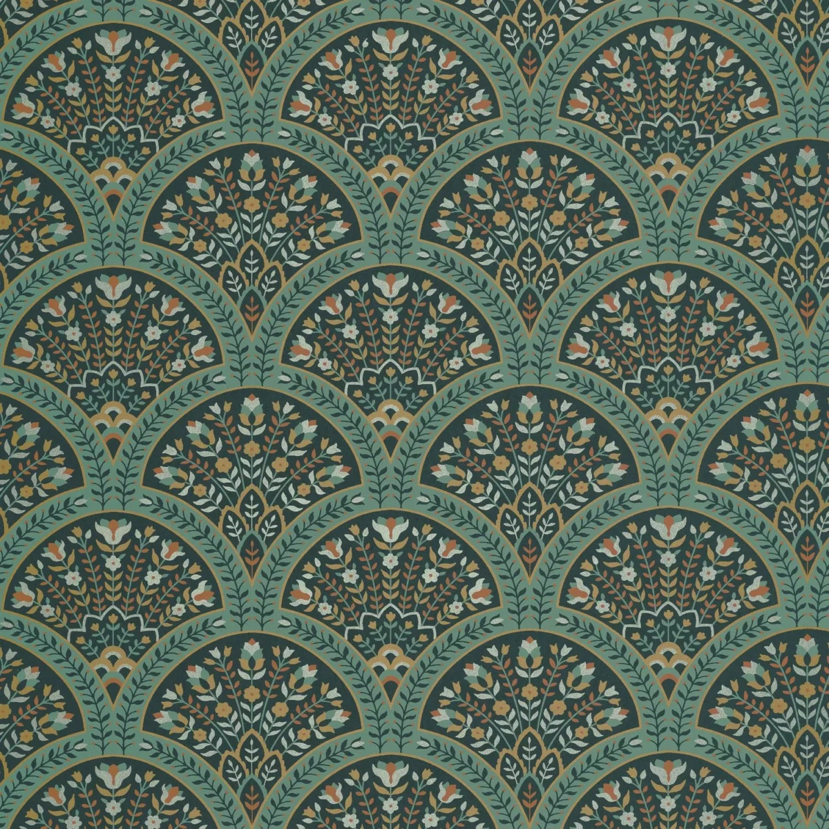 Wallace Wallpaper - Canopee by green botanical wallpaper from casadeco