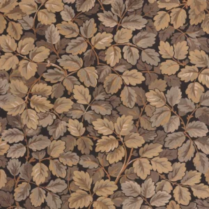 brown botanical wallpaper from casadeco
