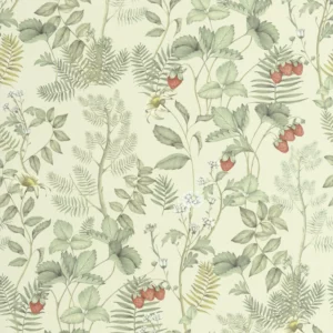 green botanical wallpaper from casadeco