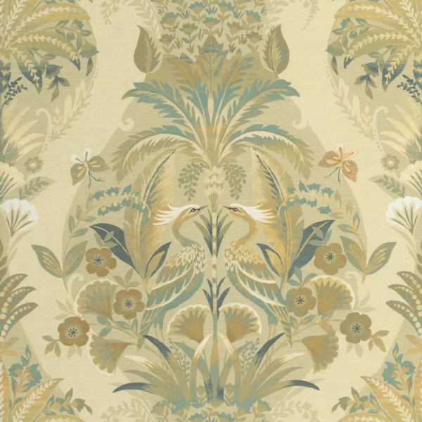 green botanical wallpaper from casadeco