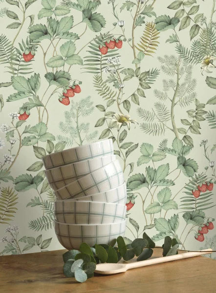Strawberry Field Wallpaper - Amande by Strawberry Field Wallpaper - Amande from