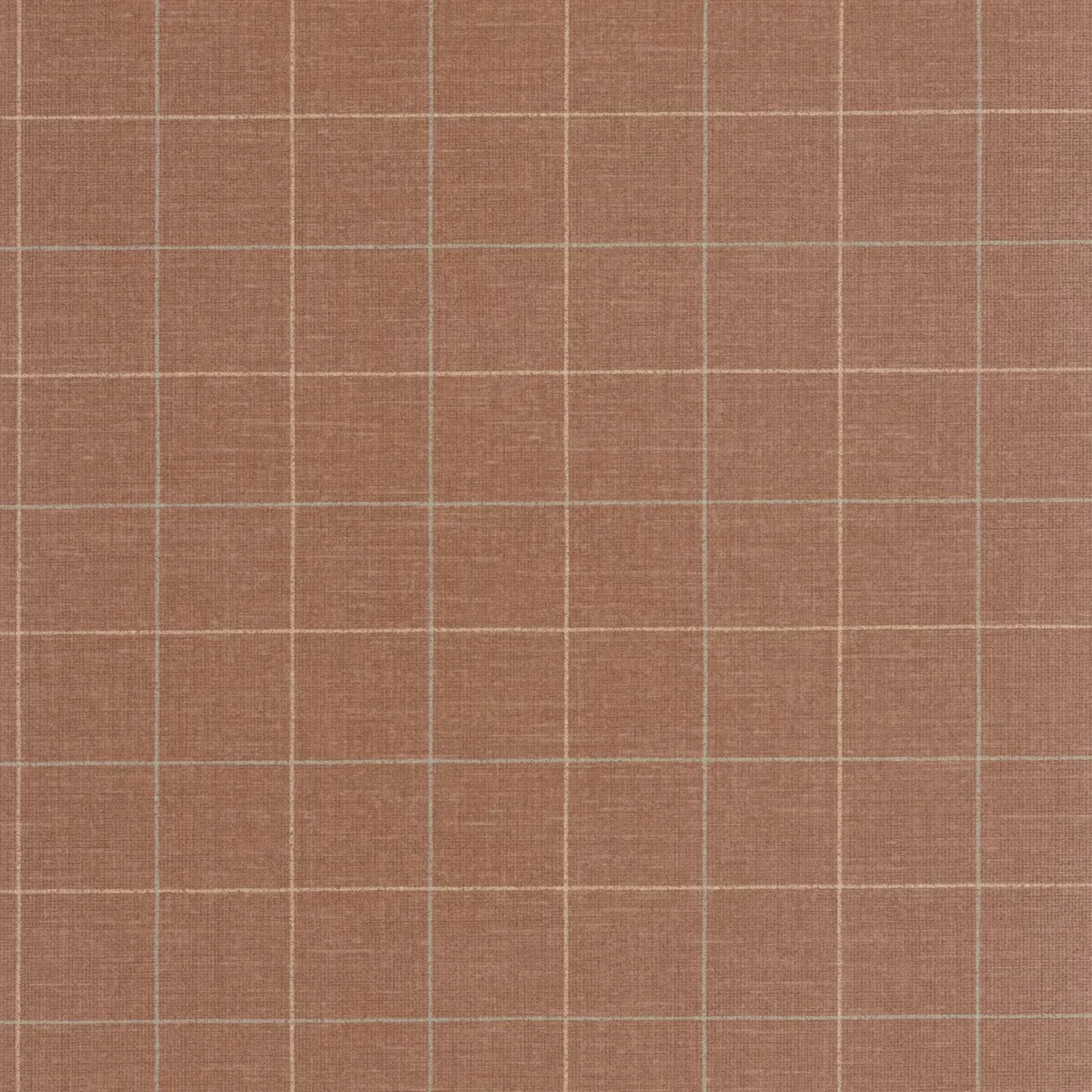 Liam Wallpaper - Rouille by red checked wallpaper from casadeco