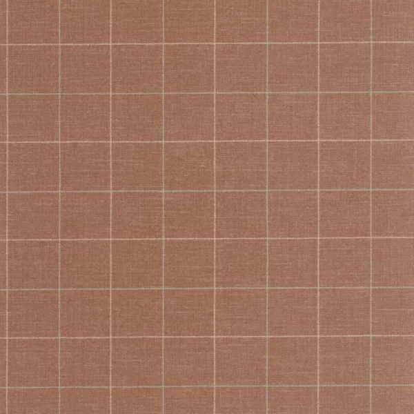 Liam Wallpaper - Rouille by red checked wallpaper from casadeco