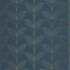 blue botanical wallpaper from casadeco