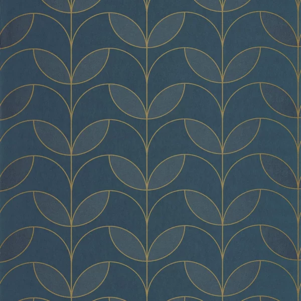 blue botanical wallpaper from casadeco